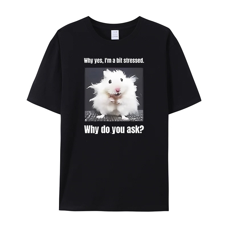 Street Style Fashion Quotes - ZAZOMDE Funny Stressed Hamster Quote Print