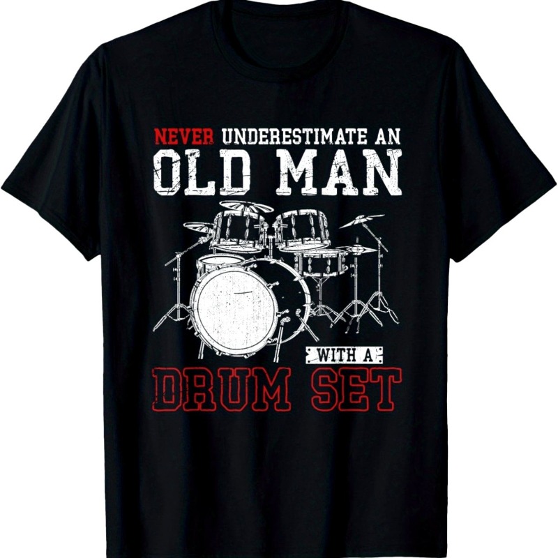 Street Style Fashion Quotes - Men's Fun Drummer Quotes T-shirt Retro