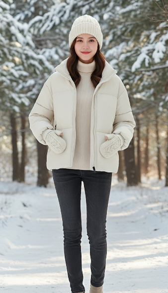 Puffer Vest Padded - Parkas Women Coat Jacket Autumn Winter