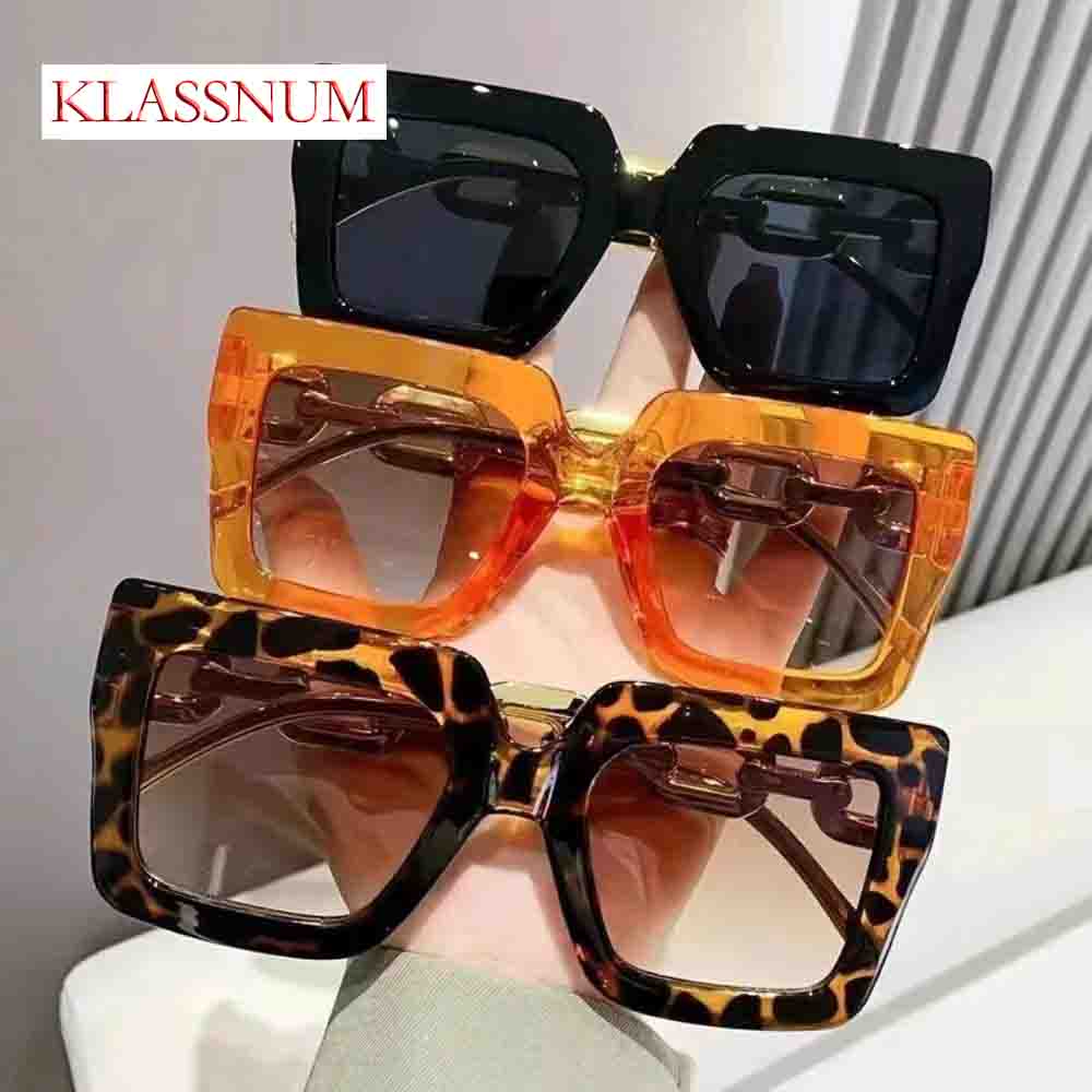 Street Fashion Photography - KLASSNUM 1Pcs Women's Square Oversized Frame