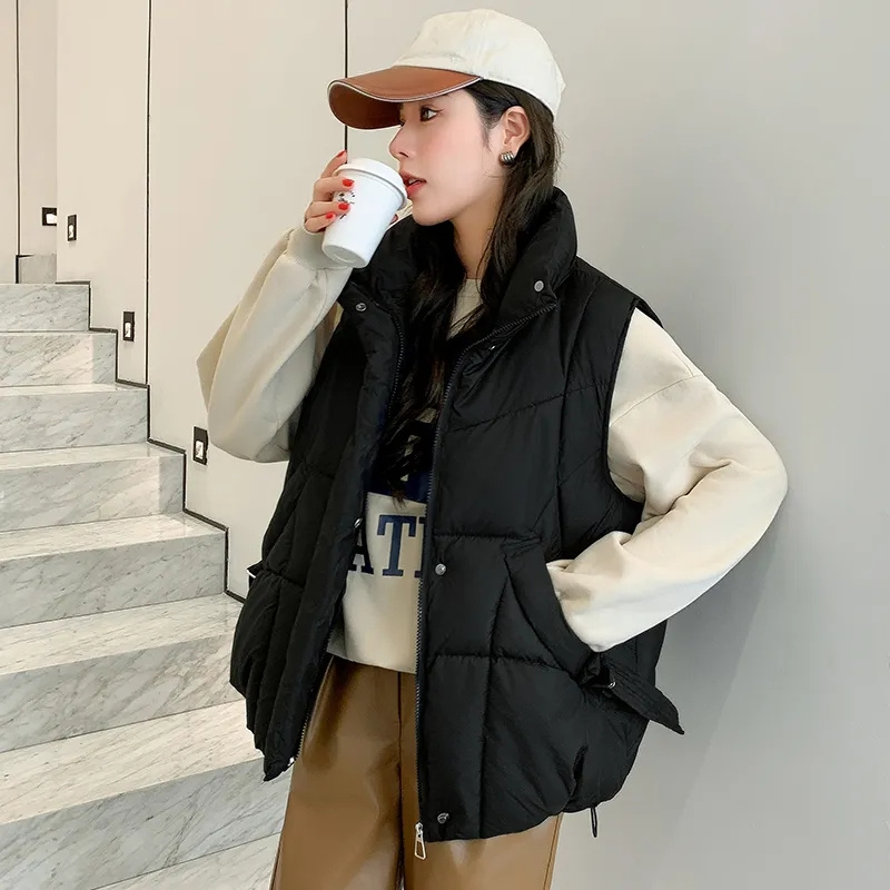 Puffer Vest Padded - 2024 New Korean Women Winter Puffer