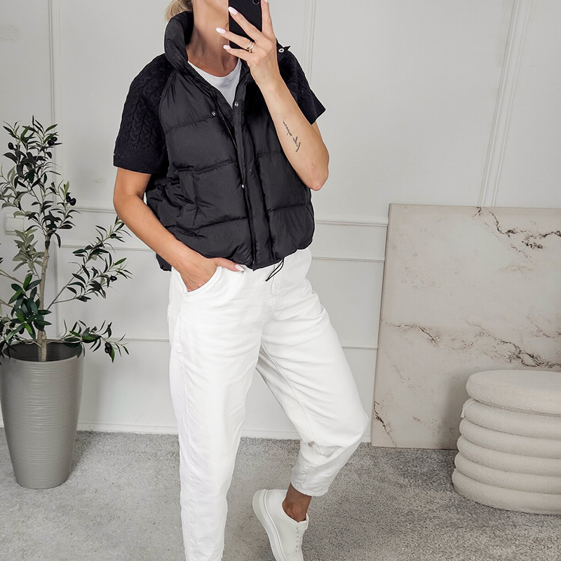 Women's Chic Cropped Puffer Ve - Puffer Vest Padded recension och pris