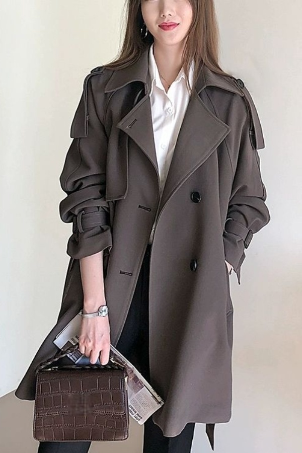 Brown Trench Women'S Fashionab - Street Fashion China Beautiful Girls recension och pris