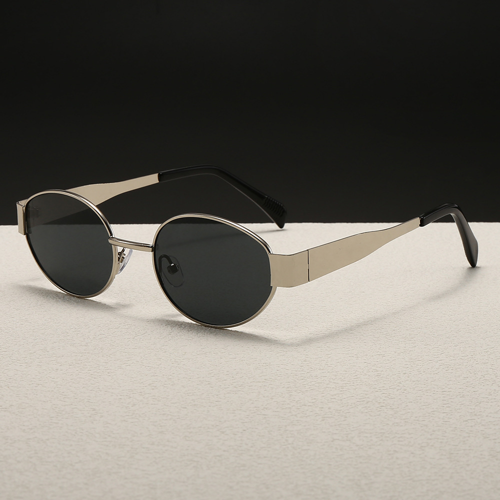 Trendy Round Frame Metal Sungl - Street Fashion Glasses recension och pris