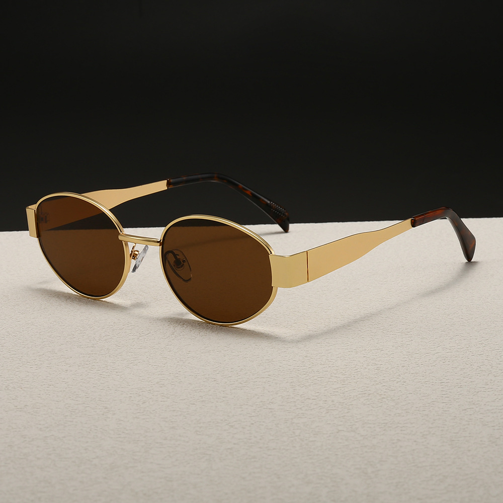 Trendy Round Frame Metal Sungl - Street Fashion Glasses recension och pris