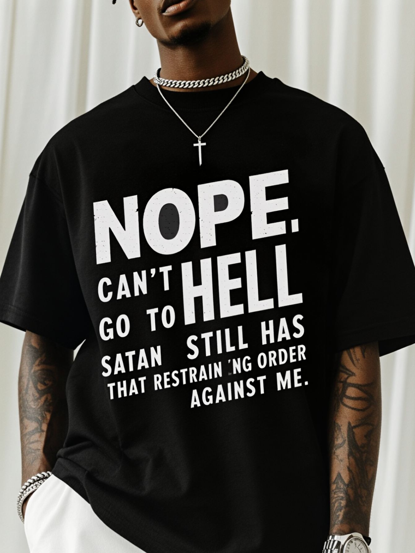 Men'S 'NOPE NOT GOING To HELL' - Street Style Fashion Quotes recension och pris