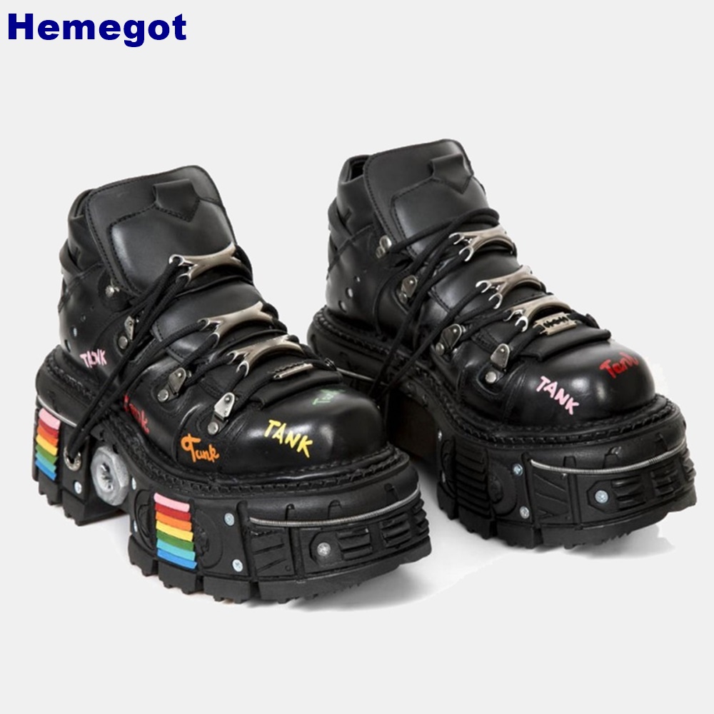 Platform Round Metal Rivet Sho - Street Fashion Punk recension och pris