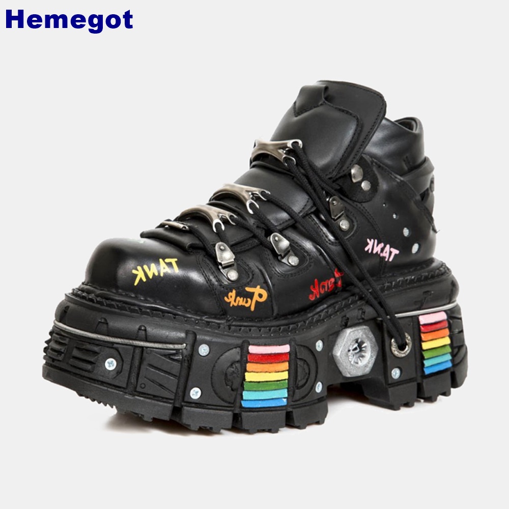 Platform Round Metal Rivet Sho - Street Fashion Punk recension och pris