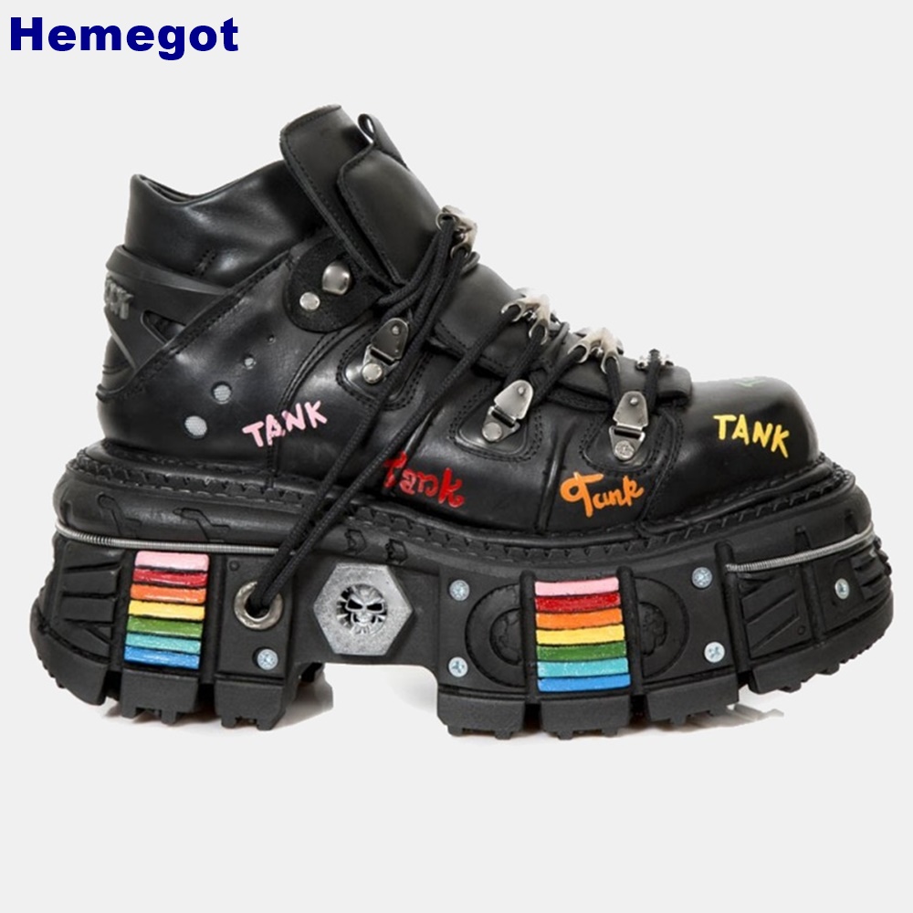 Platform Round Metal Rivet Sho - Street Fashion Punk recension och pris