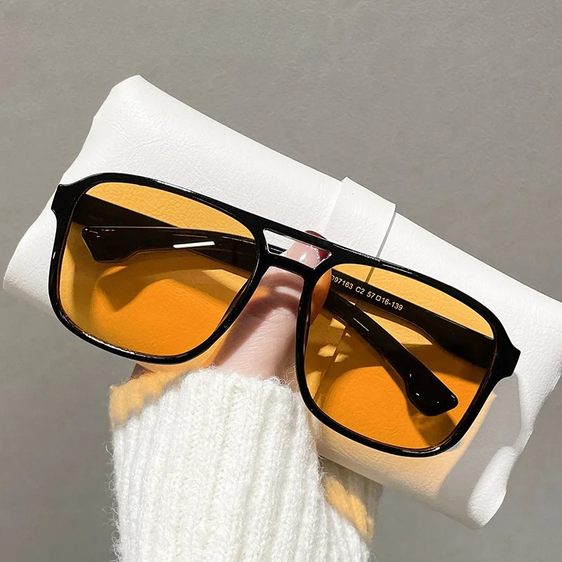 Square Double Bridges Sunglass - Street Fashion Glasses recension och pris