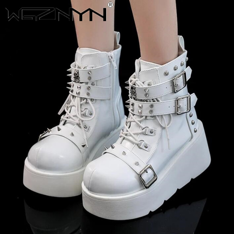 NEW Ladies Wedges High Heels B - Street Fashion Punk recension och pris