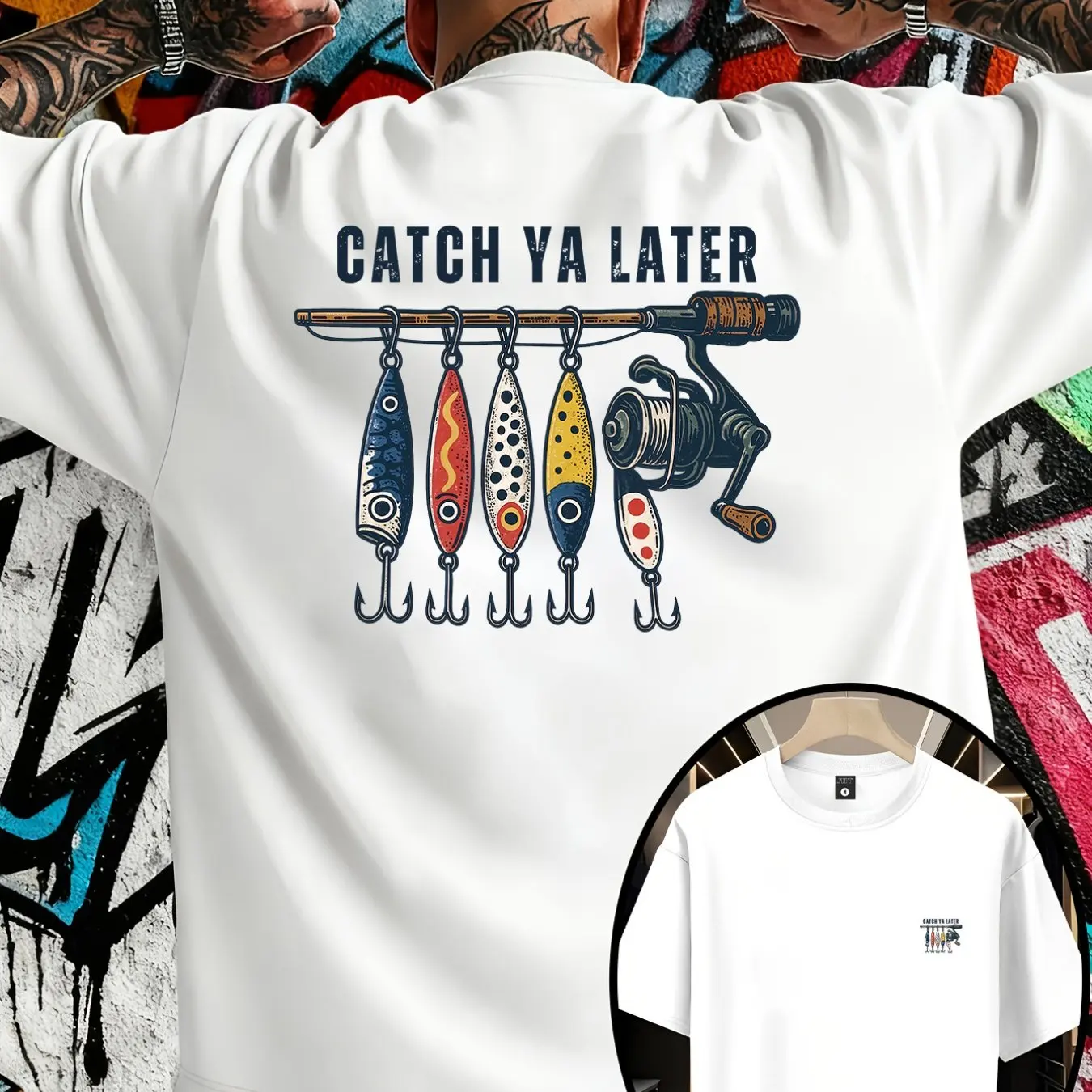 2026 Summer Men's Catch Ya Lat - Street Style Fashion Quotes recension och pris