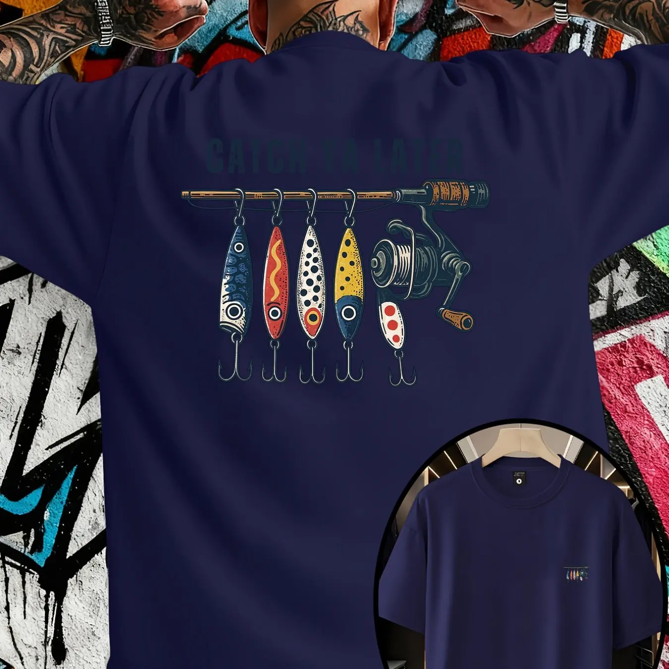 2026 Summer Men's Catch Ya Lat - Street Style Fashion Quotes recension och pris