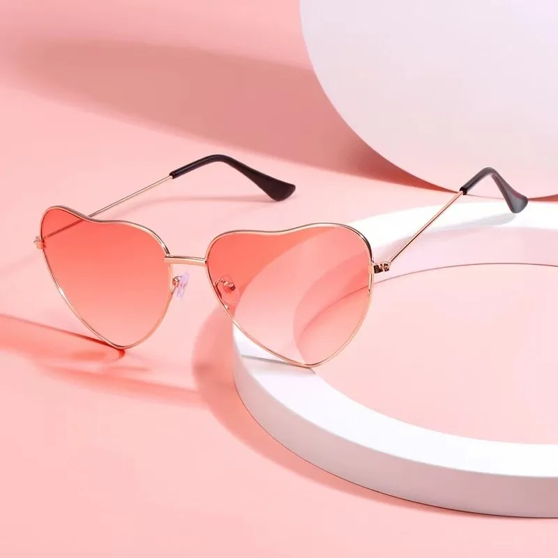Fashion Heart Shaped Metal Sun - Street Fashion Glasses recension och pris