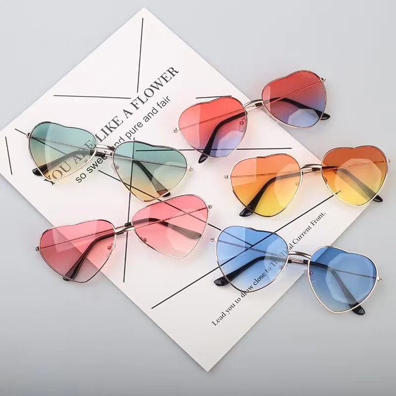 Fashion Heart Shaped Metal Sun - Street Fashion Glasses recension och pris