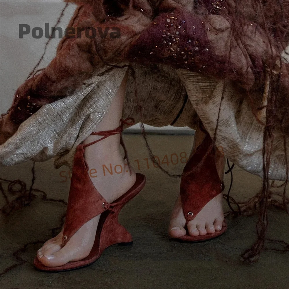 Sexy Brown Suede Sandals for W - Street Fashion Brands recension och pris