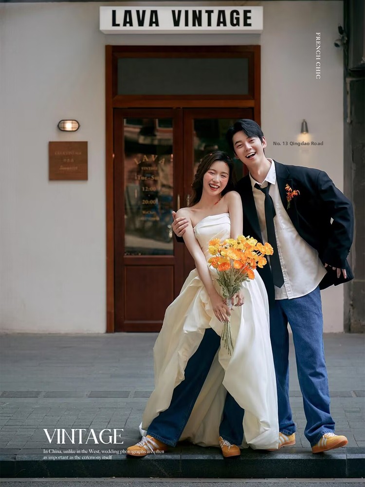 Fashionable Korean Style Denim - Street Fashion Photography recension och pris