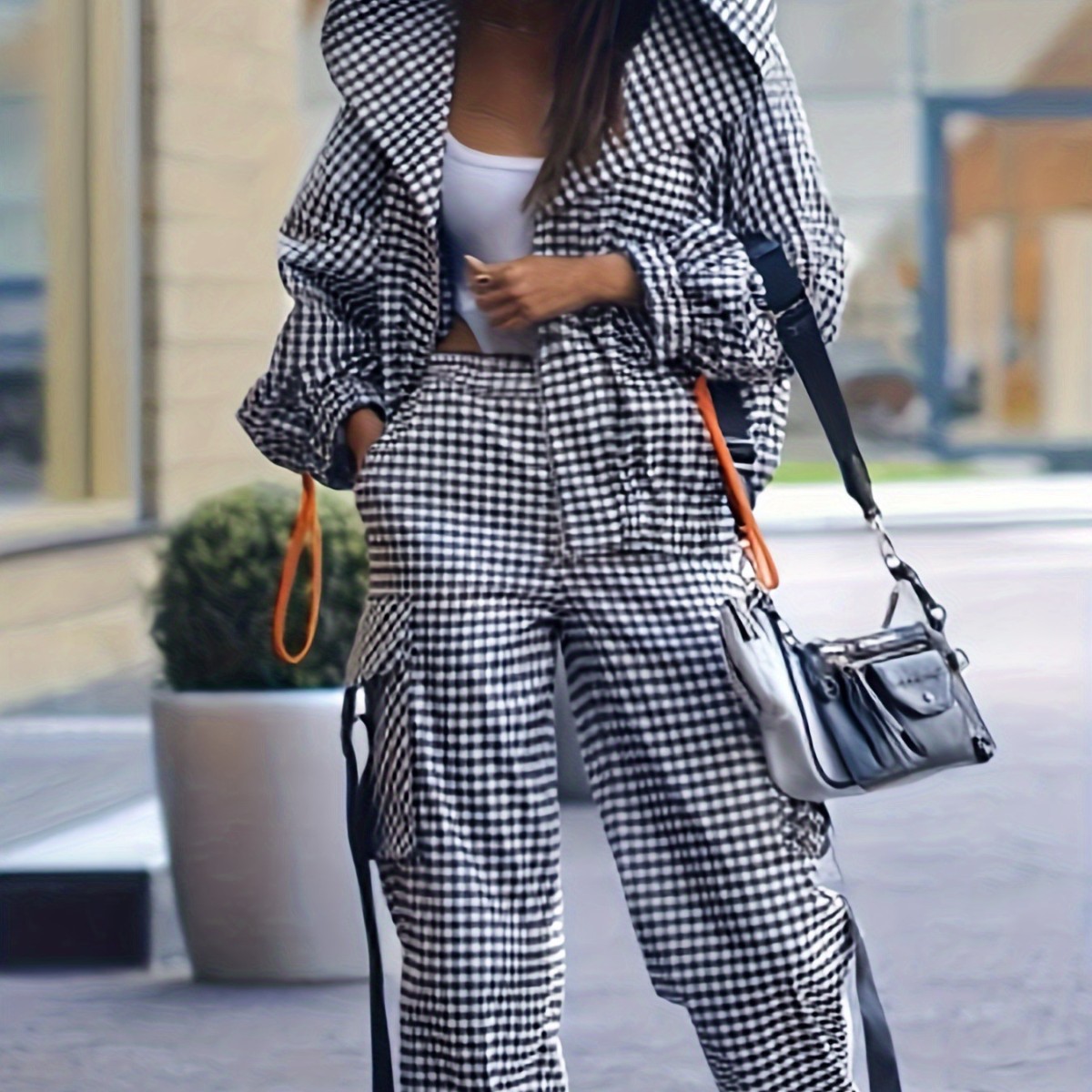 Spring Autumn Casual Plaid Pri - Street Fashion Jacket recension och pris