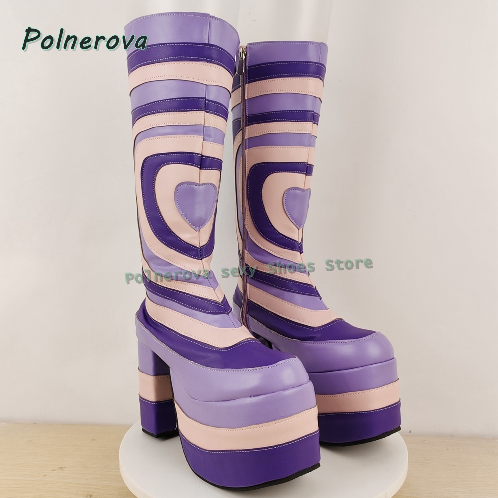 Heart Print Platform Fashion B - Street Fashion Punk recension och pris
