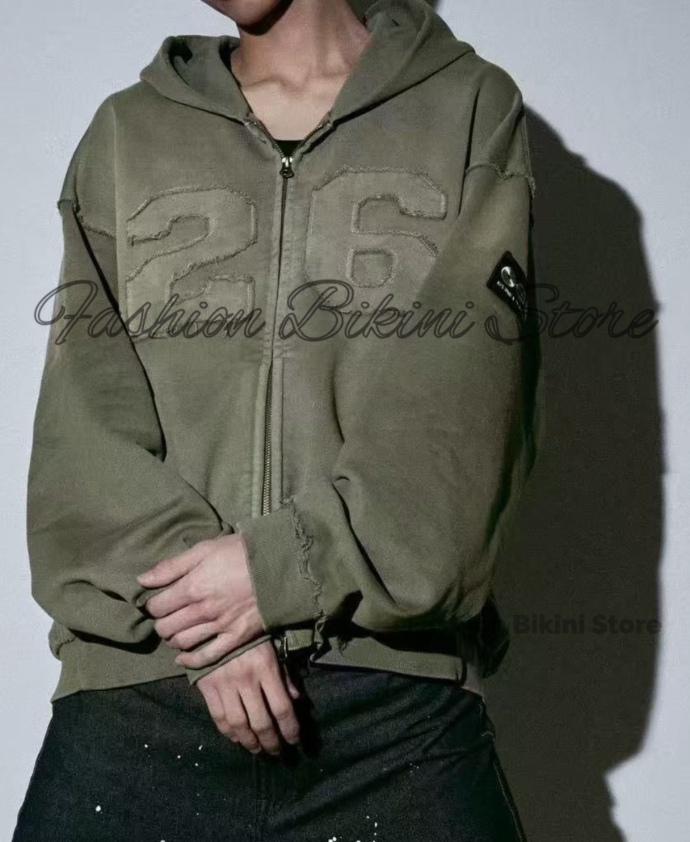 NEW Washed Grey Retro Hoodie 3 - Street Fashion Jacket recension och pris