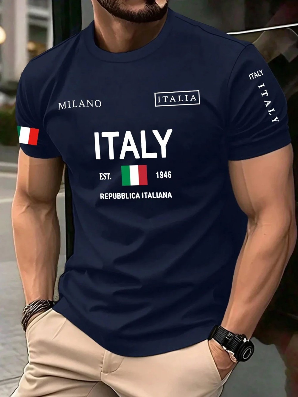 European and American Men's Su - Street Fashion Milan recension och pris