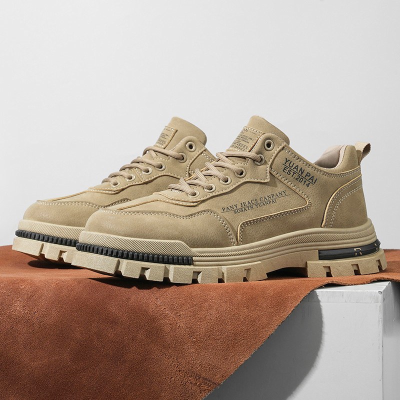 Men's Thick Sole Work Boots No - Street Fashion Walk recension och pris