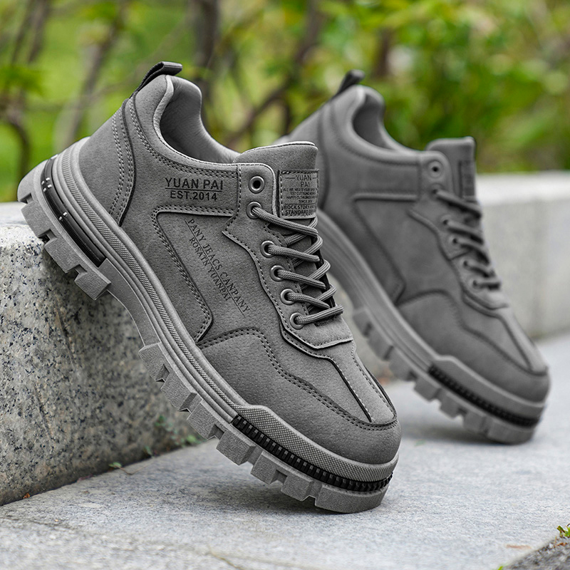 Men's Thick Sole Work Boots No - Street Fashion Walk recension och pris