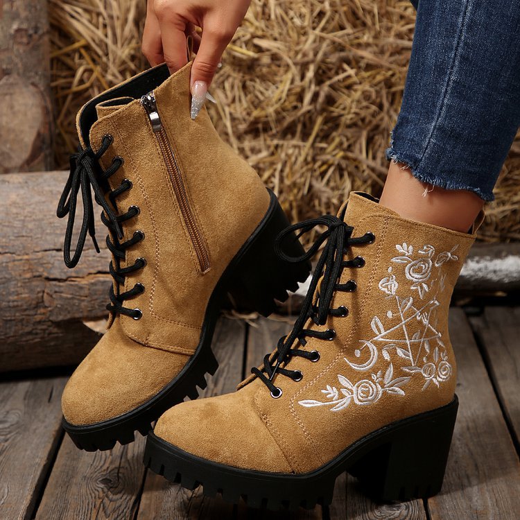 2025 new Flower Platform Boots - Street Fashion Punk recension och pris