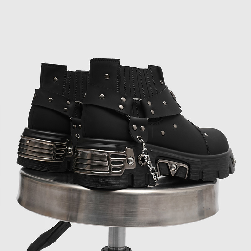 Rock Punk Metal Patchwork Moto - Street Fashion Punk recension och pris
