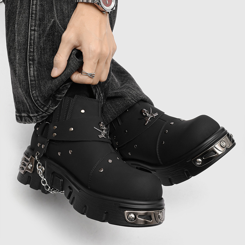 Rock Punk Metal Patchwork Moto - Street Fashion Punk recension och pris