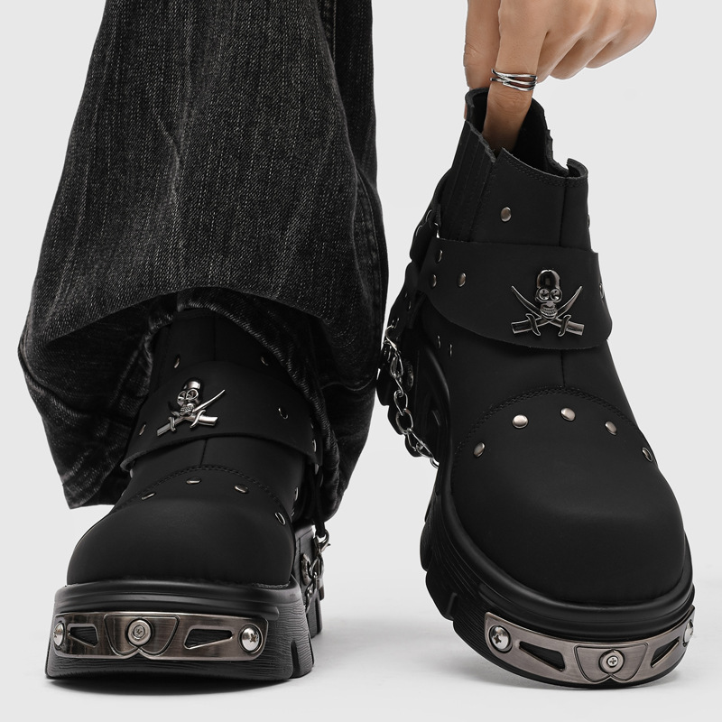 Rock Punk Metal Patchwork Moto - Street Fashion Punk recension och pris