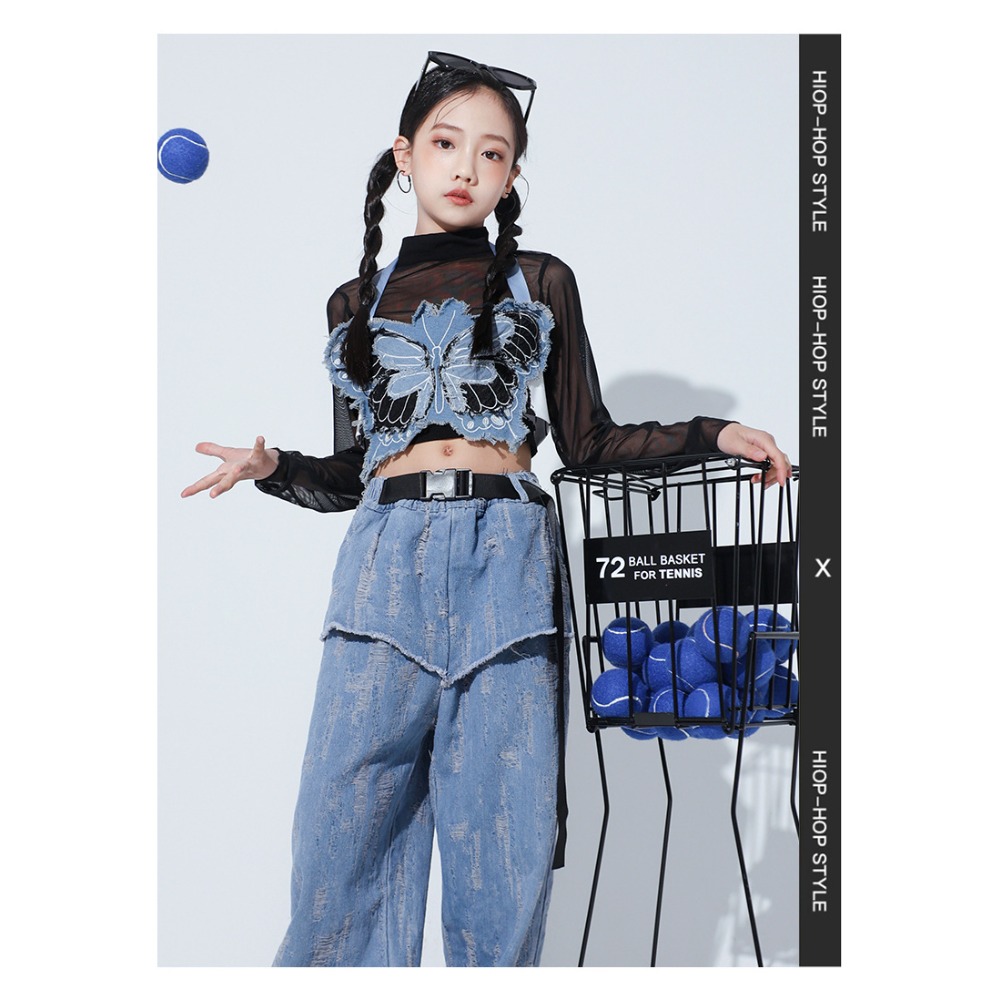 Jazz Hip Hop Dance Set Mesh Lo - Street Fashion Jacket recension och pris