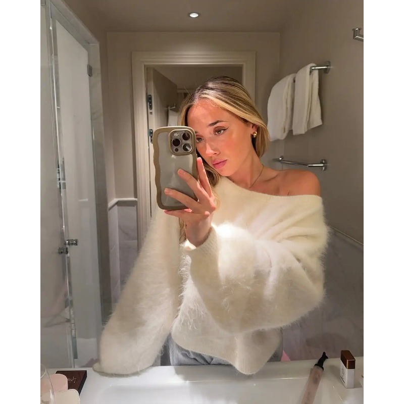 2025 Women Solid Off Shoulder  - Street Fashion England recension och pris