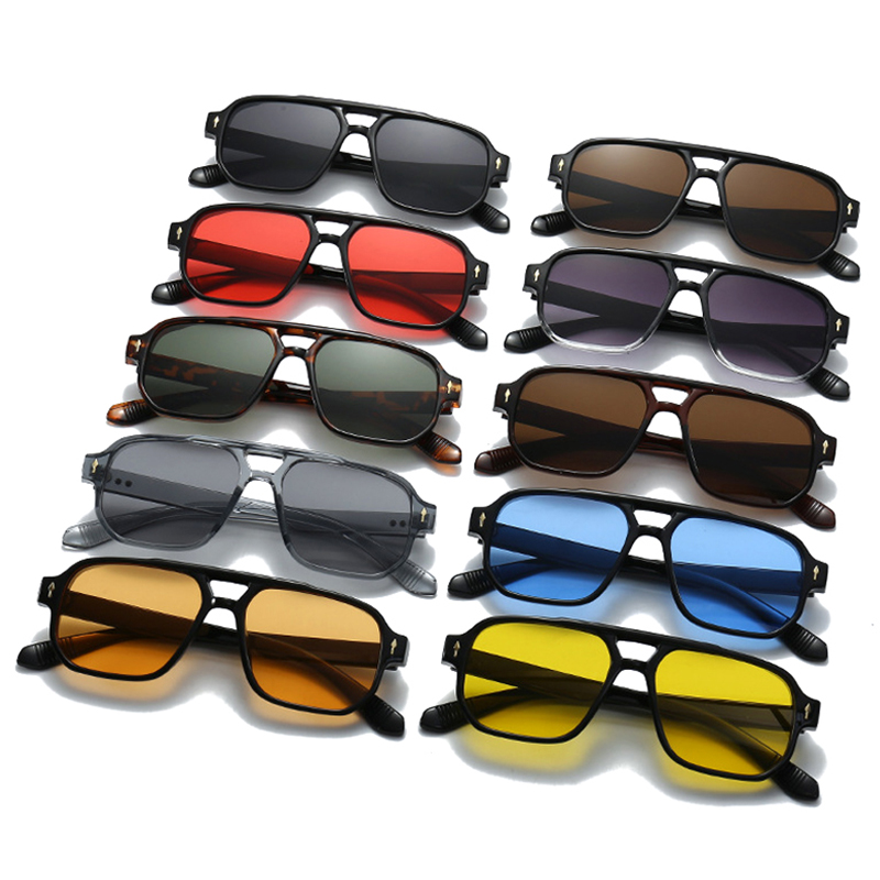 Vintage Double Bridges Men Squ - Street Fashion Glasses recension och pris