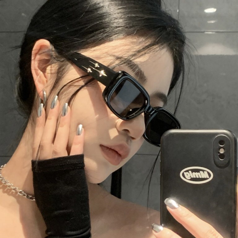 Retro Y2K Style Small Square S - Street Fashion Glasses recension och pris
