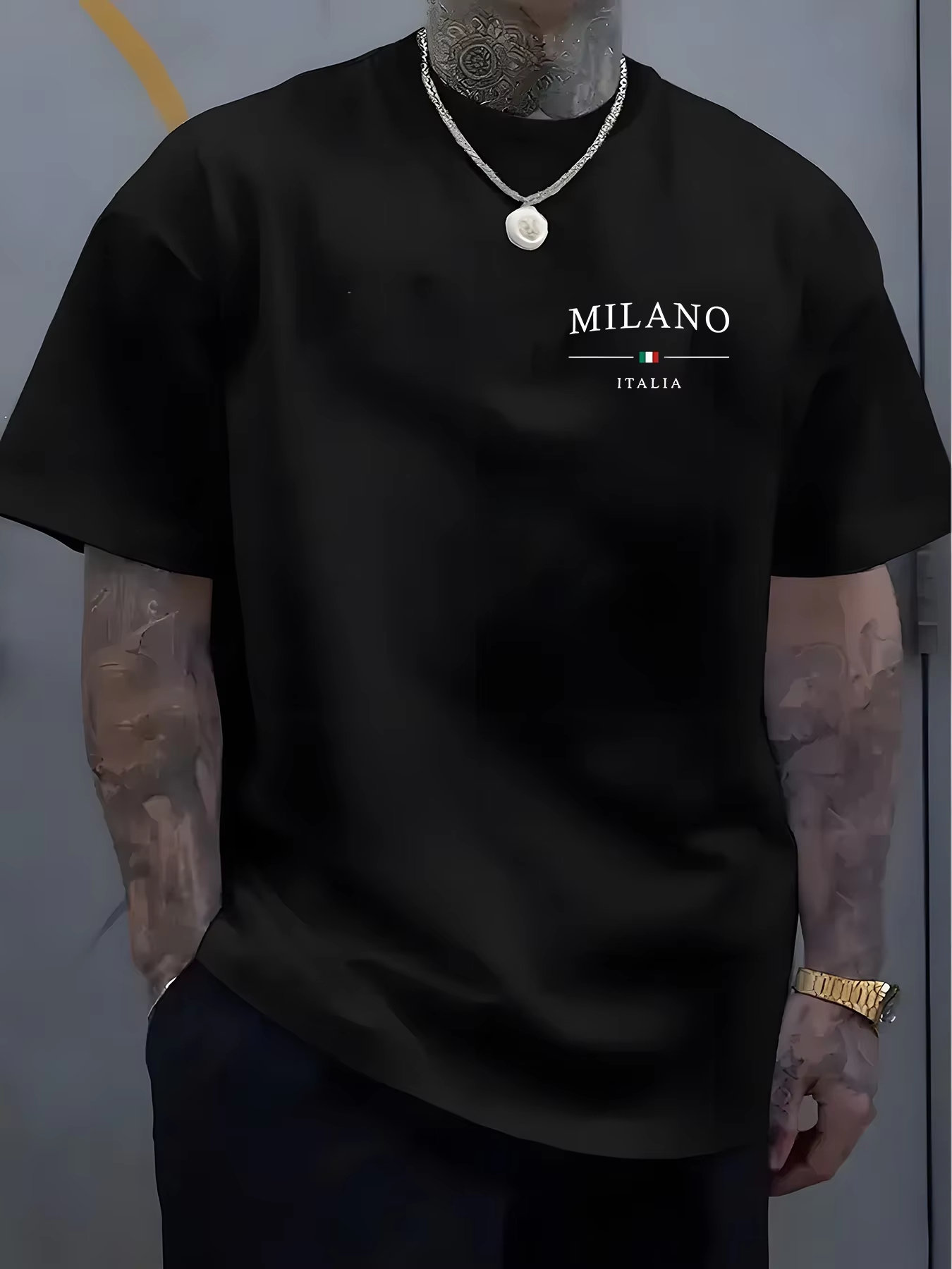 Men's casual short-sleeved T-s - Street Fashion Milan recension och pris