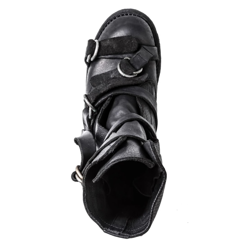 Men's Leather Motorcycle Boots - Street Fashion Punk recension och pris
